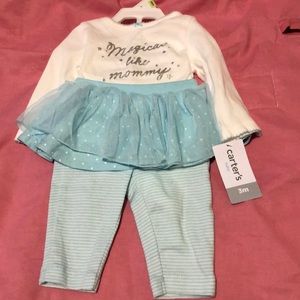 Baby girl shirt and pants set